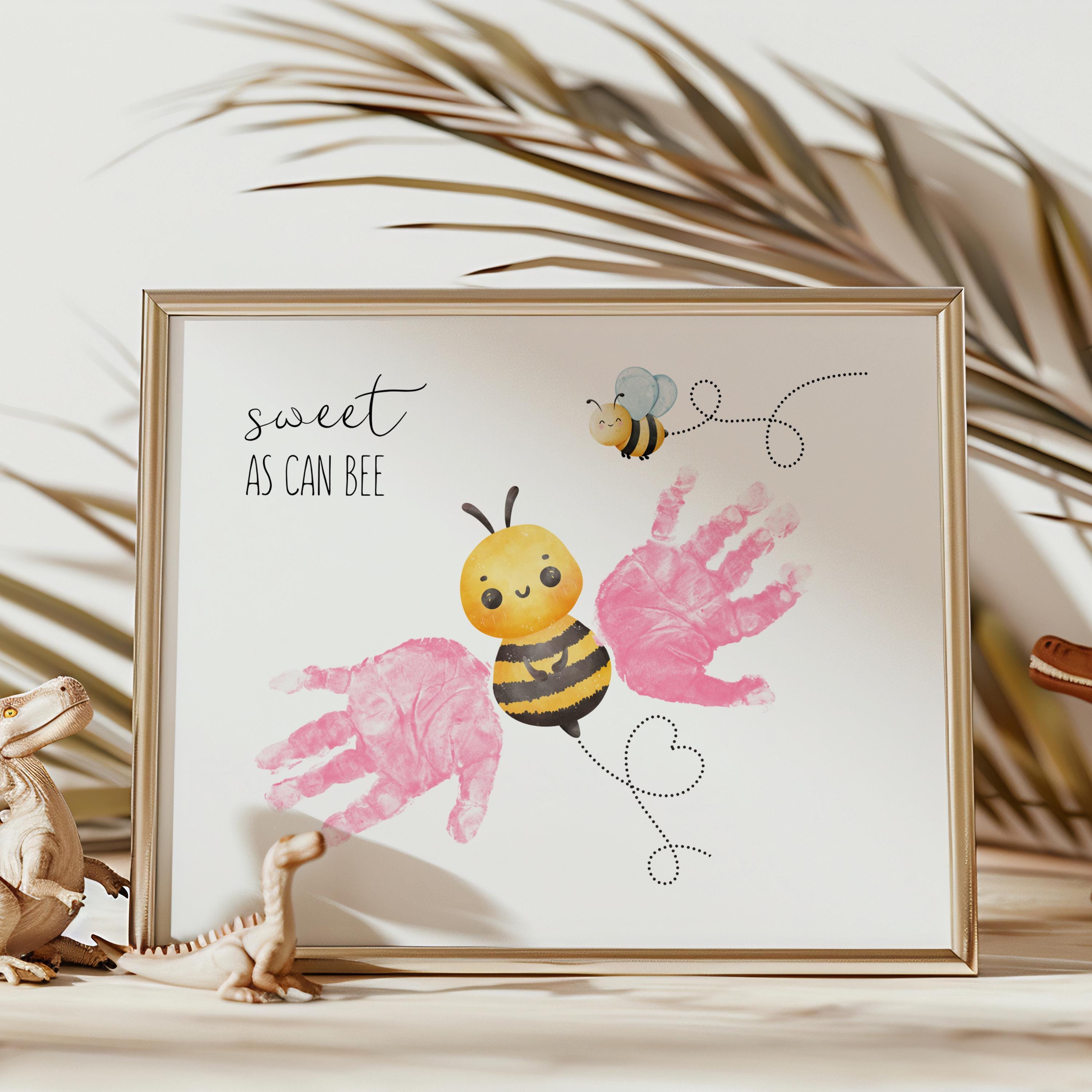 Sweet as Can Bee Handprint Craft DIY, Honey Bee Pre K Handprint Art ...