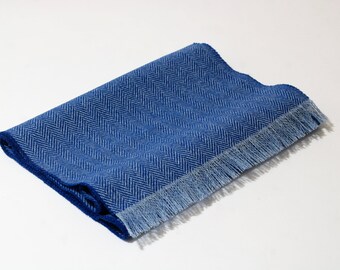 Irish Wool Scarf - Lambswool Womens, Mens or Unisex Scarf, Winter Scarf, Warm Autumn Scarf, Stylish Scarf Blue