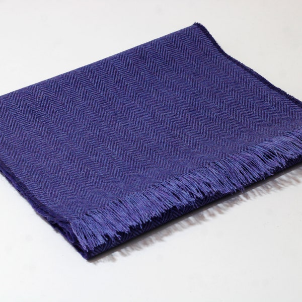 Irish Wool Scarf - Lambswool Womens, Mens or Unisex, Winter Scarf tartan check, Warm Autumn Scarf, Stylish Scarf Purple