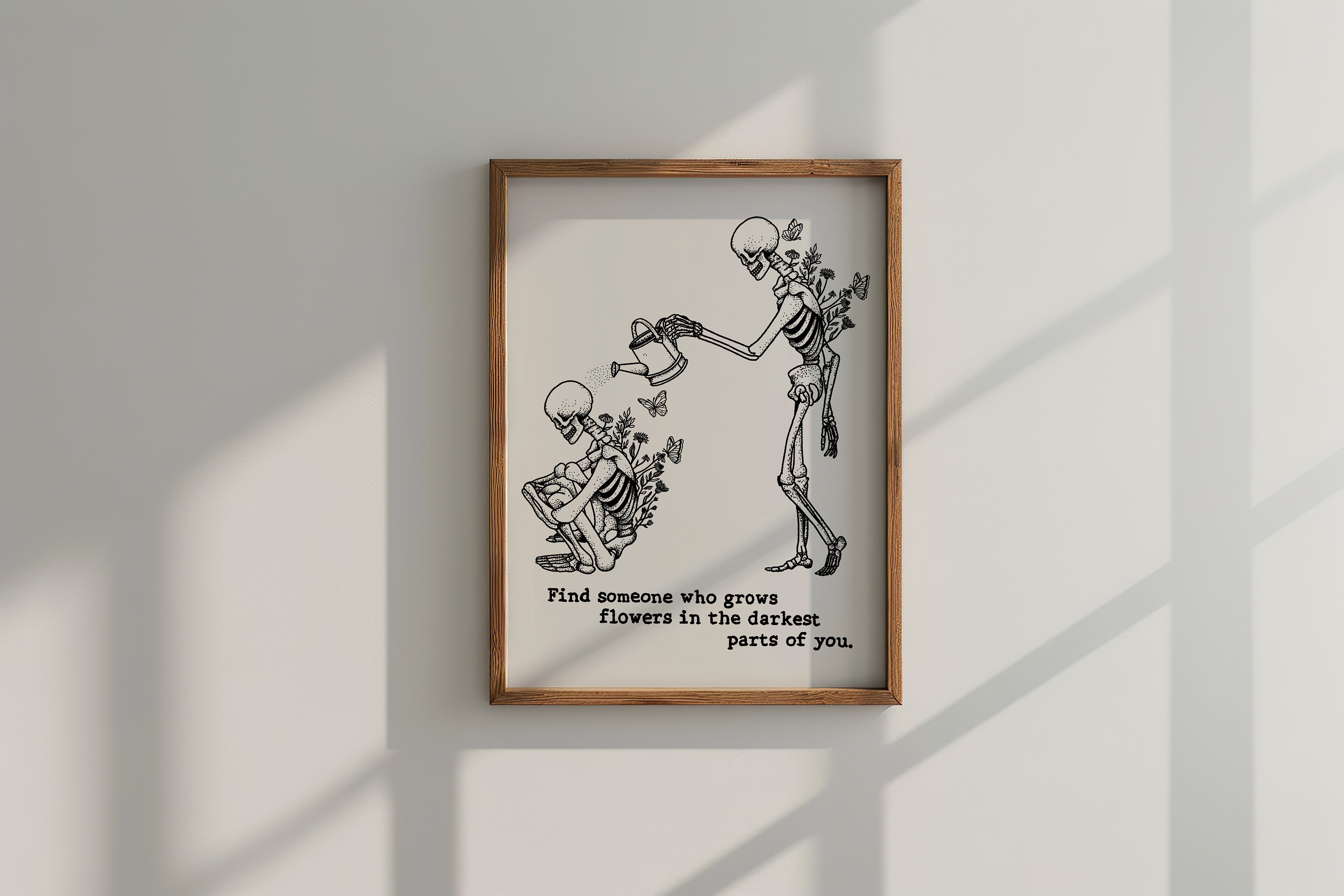 Sun to Me Inspired Art Print Vibrant Skeleton Art Rustic Wooden
