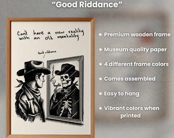 Western Gothic Mentality Quote Illustration - Cowboy