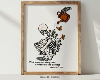 Sun to Me Inspired Art Print Vibrant Skeleton Art Rustic Wooden Frame Lyric Wall Decor Gift for Music Lovers Folk Country Art