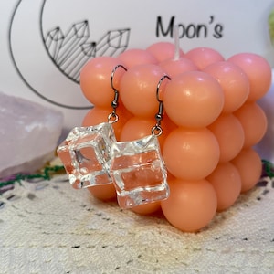 Eiswürfel Ohrringe, Einzigartige Ohrringe, Statement Ohrringe, Geschenk für Sie