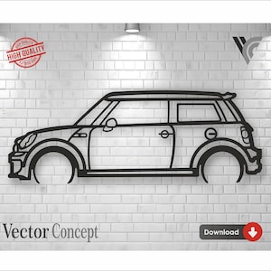 Car Wall art Decor vector file for laser cutting , plasma cutting ( svg , dxf , dwg , cdr ) Metalic & Wood CNC machine!