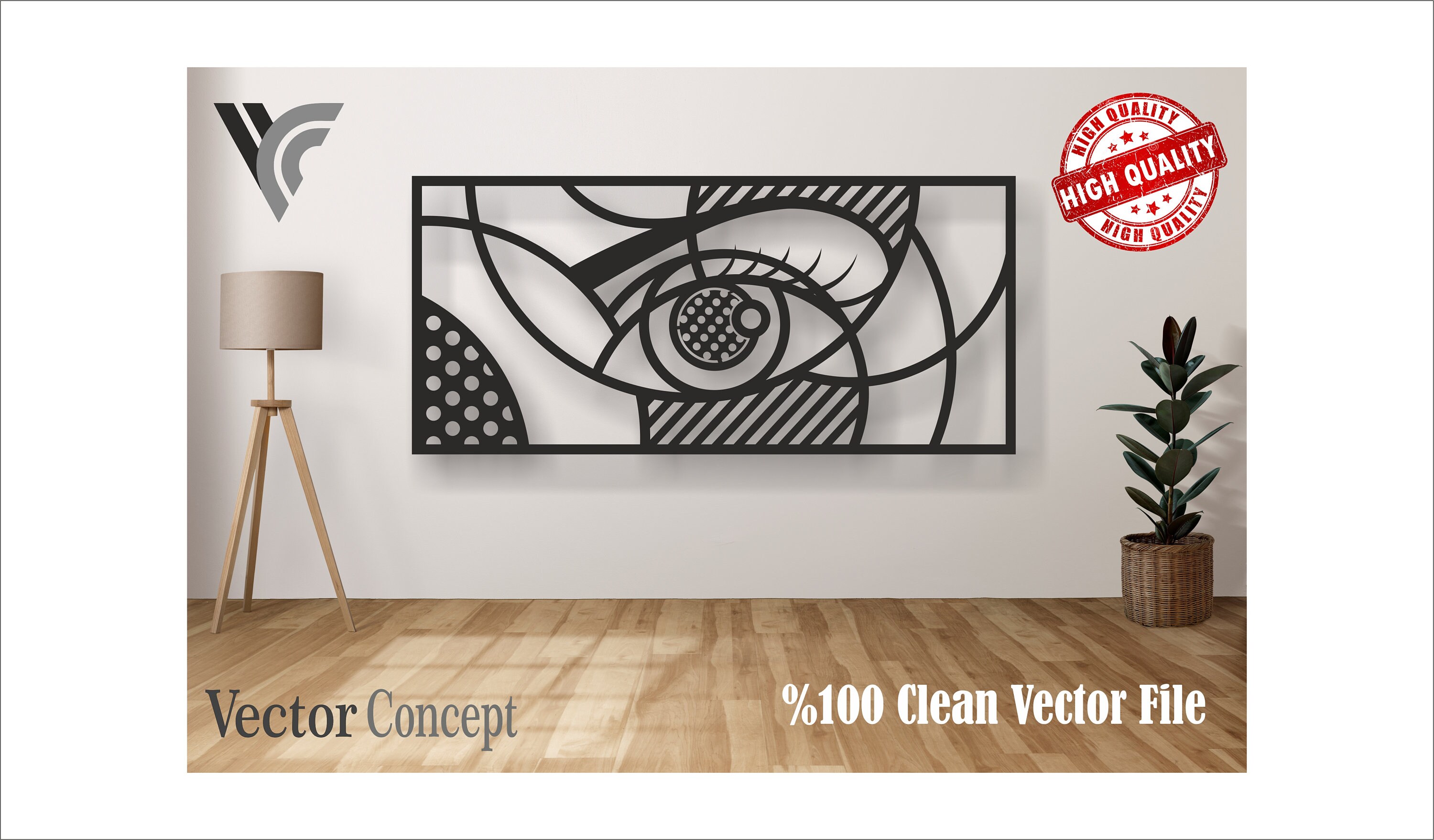 Eye Wall Art Decor Vector File for Cnc Machine and Cricut . File ...