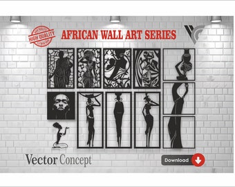 African Wall Art Decor Vector Files for CNC, Cricut (Digital Download)