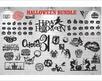Halloween Wall Art Decor Bundle: Laser Cut CNC Vector Files (Digital Download)