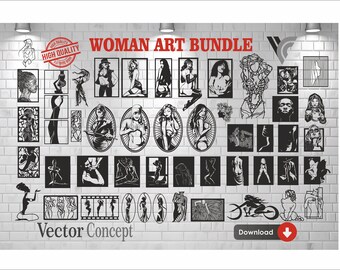 Woman Body  Wall Art Decor Vector File for Cnc Machine  and Cricut . File Formats :  Svg - Dxf - Cdr - Dwg  - EPS (print &cut files)