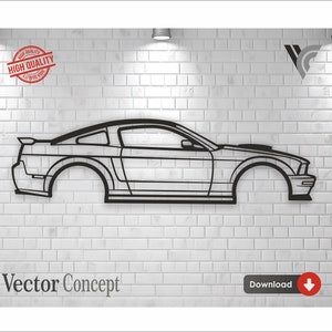 Car Wall art Decor vector file for laser cutting , plasma cutting ( svg , dxf , dwg , cdr ) Metalic & Wood CNC machine!
