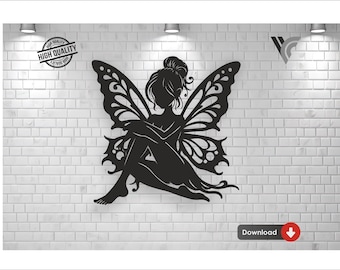 Butterfly Fairy Wall Art: CNC Laser Cut File (Digital Download)