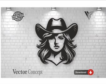 Cowgirl Silhouette Wall Decor | Western Laser Cut Design (Digital Files)