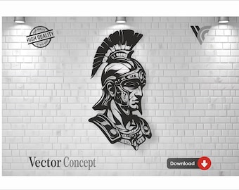 Roman Soldier Laser Cut File: Legionnaire Wall Art SVG DXF (Digital Download)