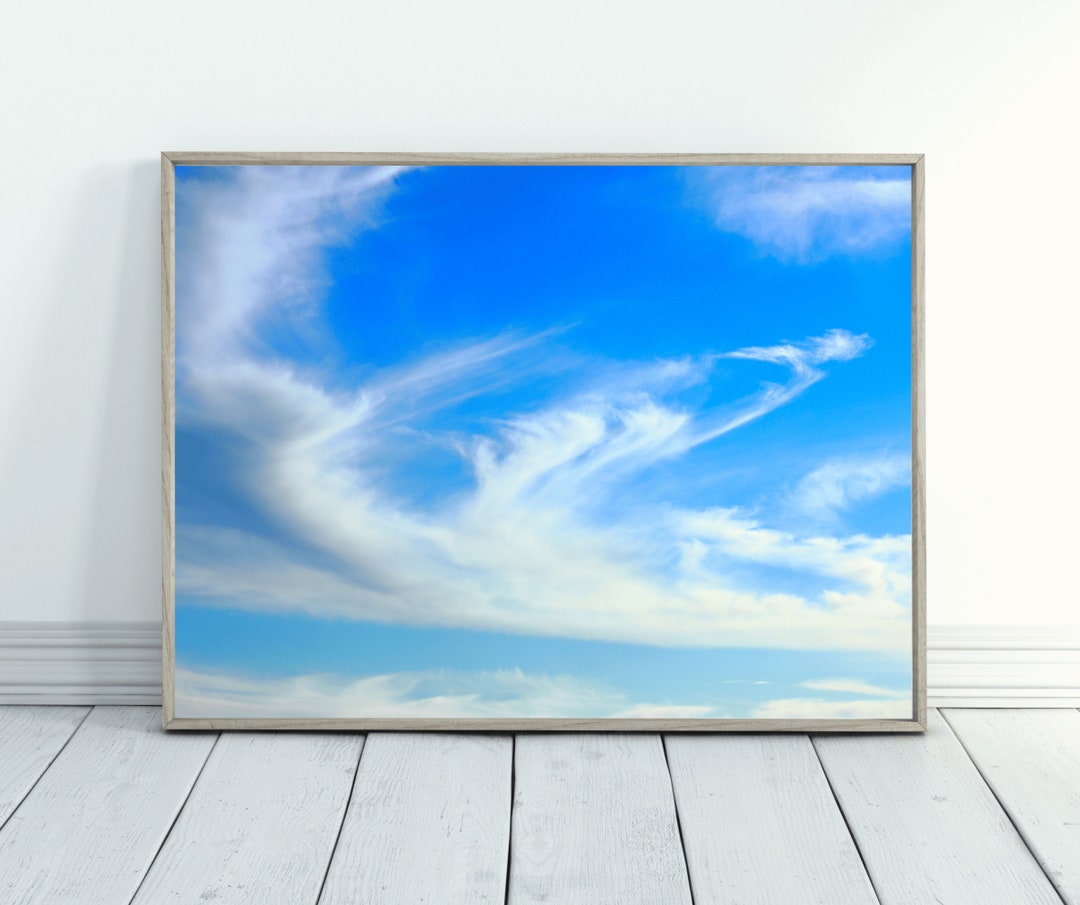 Cloud Photography Print, Wall Art Digital Download Printable