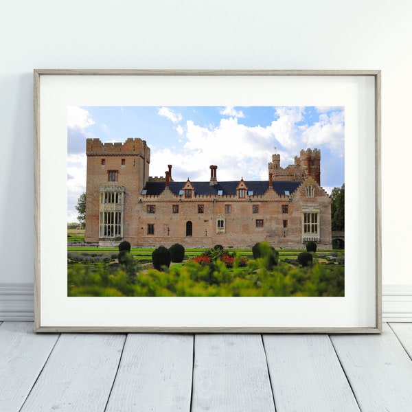 Manor house digital download, Victorian house, digital photography download, house landscape, garden photo, palace art, country house print