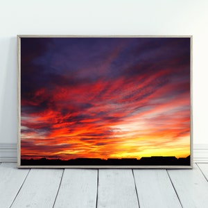 Living room wall art sunrise photography prints, before sunrise poster, landscape wall art downloadable, sunrise wall art,sunrise and clouds