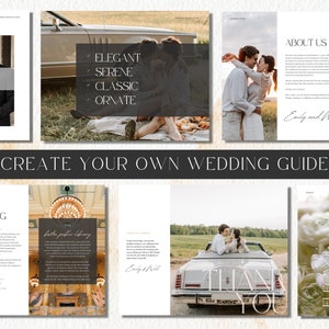 Wedding Design Guide Moodboard Canva Template, Editable Digital Download Planner, 30 Page Printable Workbook, BrideBinder for Weddings image 2
