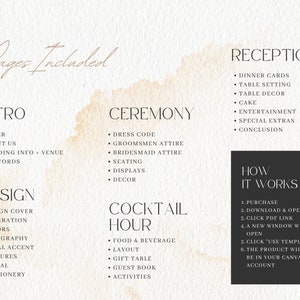 Wedding Design Guide Moodboard Canva Template, Editable Digital Download Planner, 30 Page Printable Workbook, BrideBinder for Weddings zdjęcie 10