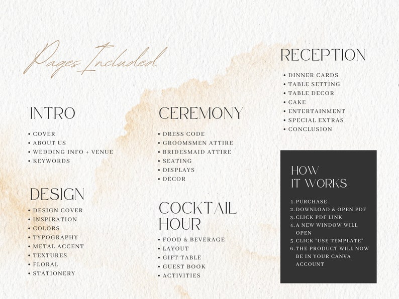 Wedding Design Guide Moodboard Canva Template, Editable Digital Download Planner, 30 Page Printable Workbook, BrideBinder for Weddings image 10