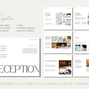 Wedding Design Guide Moodboard Canva Template, Editable Digital Download Planner, 30 Page Printable Workbook, BrideBinder for Weddings image 7