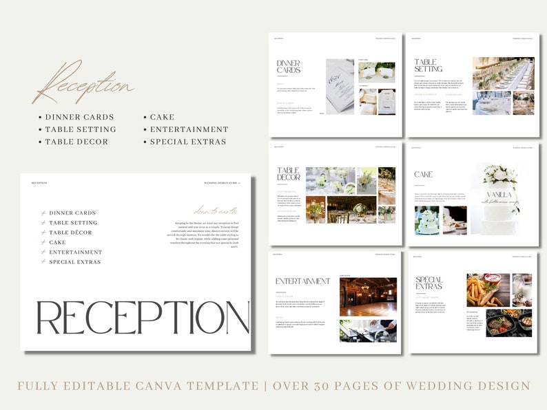 Wedding Design Guide Moodboard Canva Template, Editable Digital Download Planner, 30 Page Printable Workbook, BrideBinder for Weddings image 7