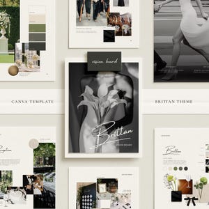 BRITTAN | Wedding Vision Board | Canva Template