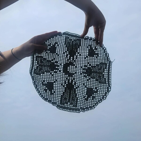 Moths From The Moon Filet Crochet Doily - PDF Pattern