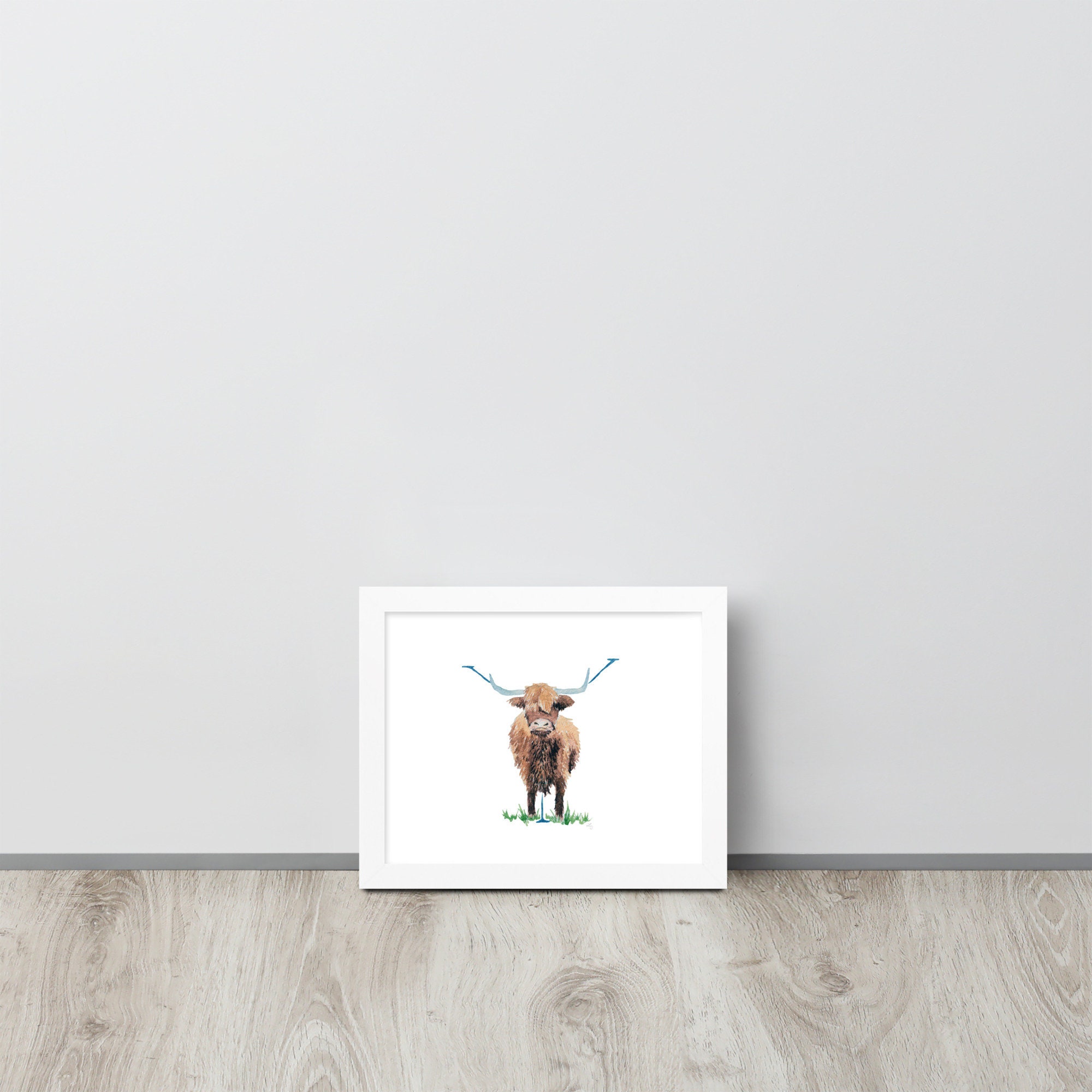 Y is for Yak Framed Letter Poster, Watercolor Print for Baby Nursery - Etsy