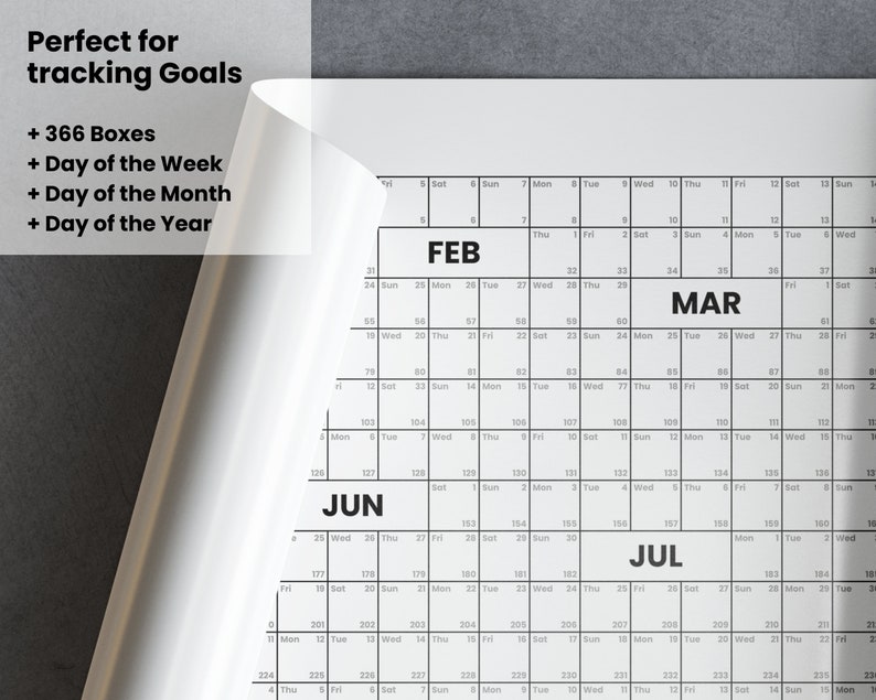 Wall Calendar / Poster Calendar / Year Planner 2024 Digital Download