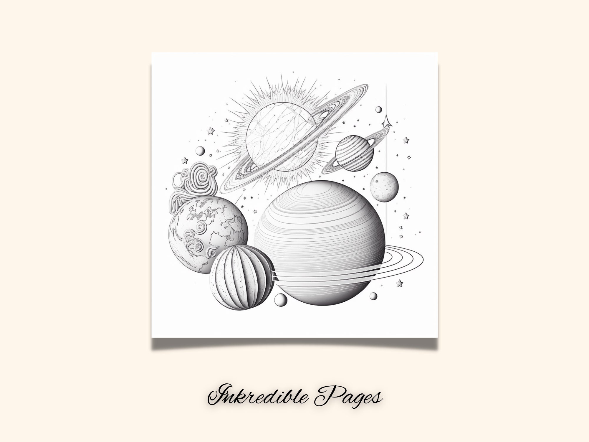 Coloring Pages for Adults Universe to Color Adult Coloring - Etsy