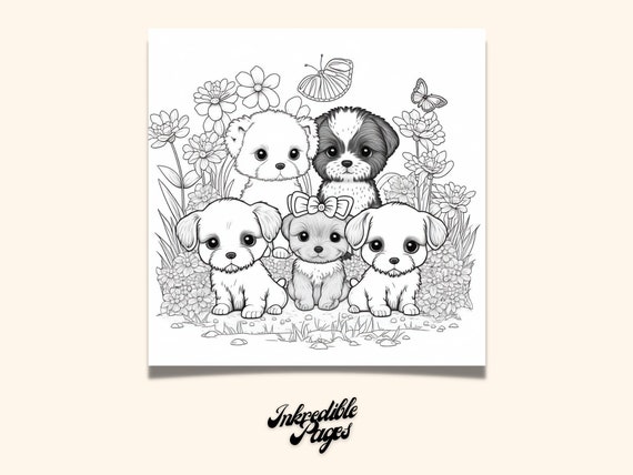 Coloring Pages for Adults Cute Kawaii Baby Animals to Color Adult Coloring  Books Printable Relaxing Gift Idea Digital Download Illustration 