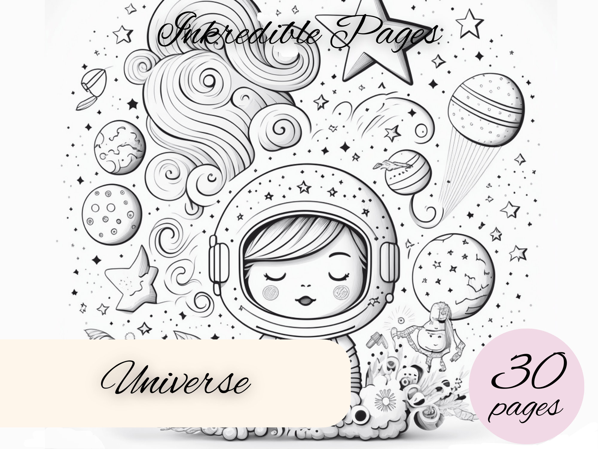 Coloring Pages for Adults Universe to Color Adult Coloring Book Printable  Relaxing Gift Idea Instant Digital Download Grayscale Illustration - Etsy