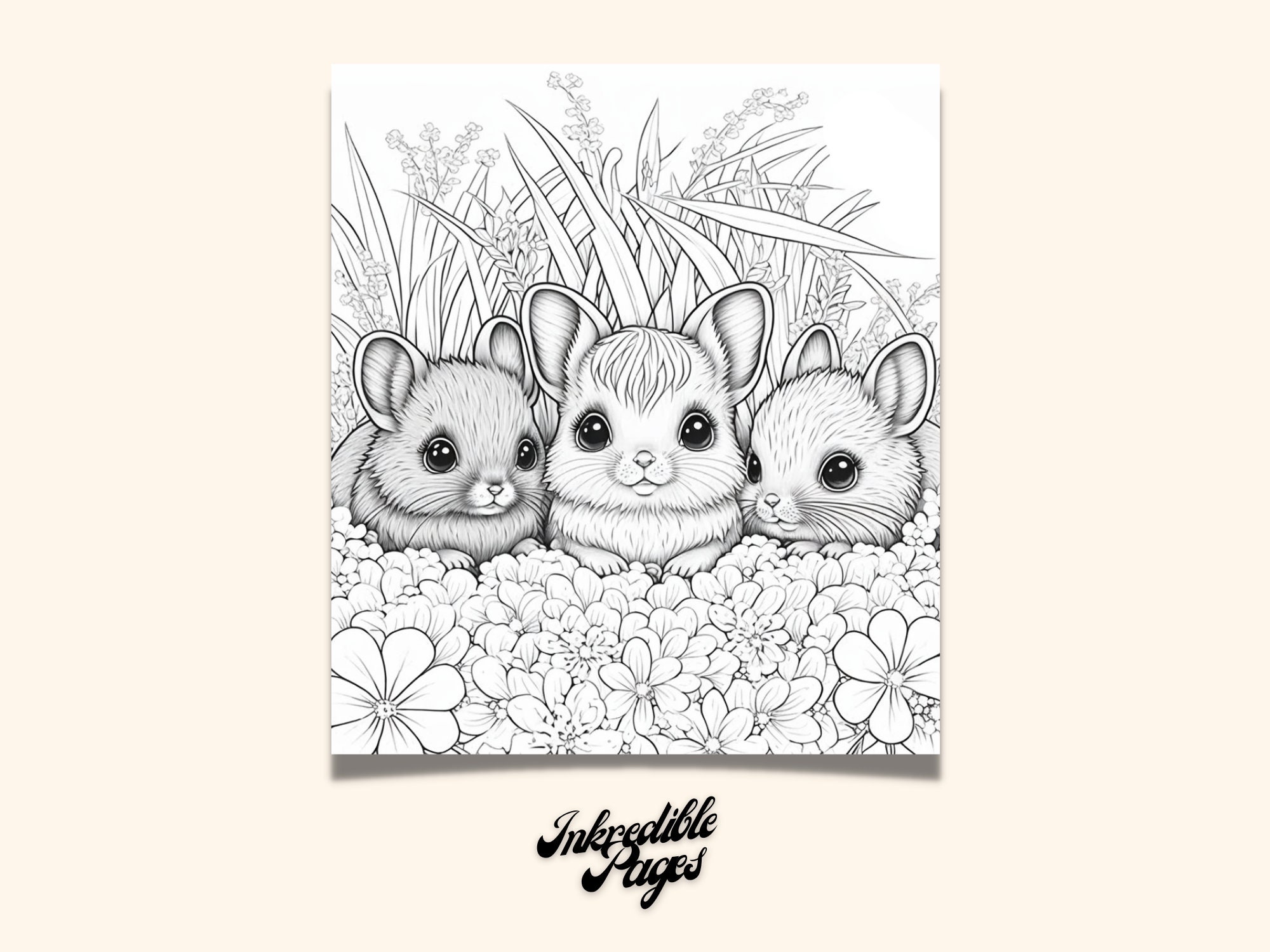Coloring Pages for Adults Cute Kawaii Animals to Color Adult Coloring ...