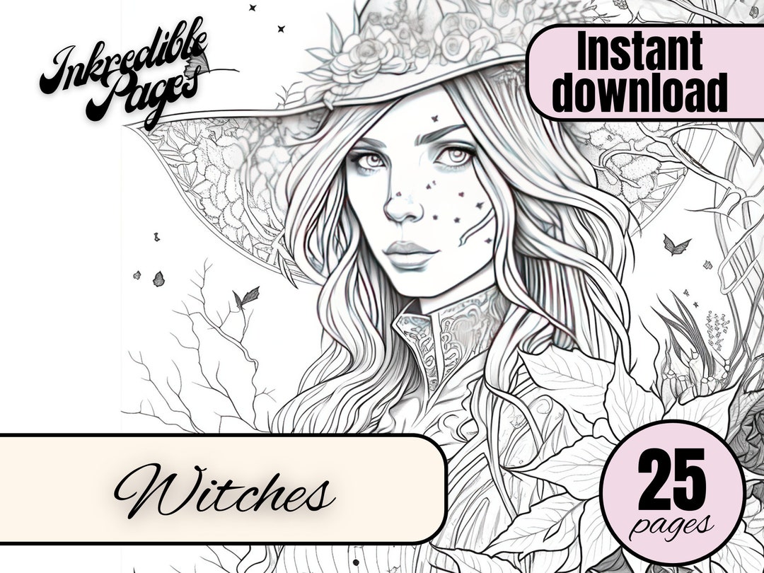 Coloring Pages for Adults Witches to Color Adult Coloring Books