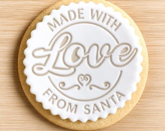 Personalized Cookie Stamp Embosser | Custom Biscuit Cutter, Baking Tool