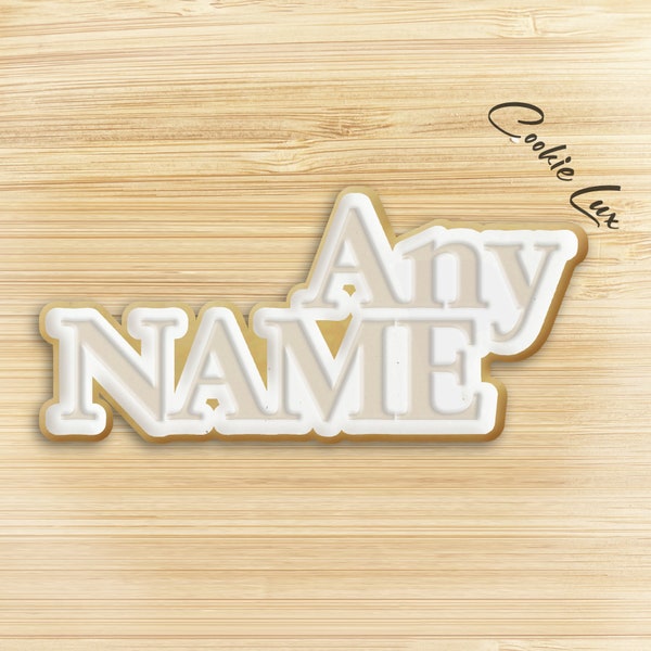 Any Name Cookie Stamp and Cookie Cutter | 100% Customized with your Name | Personalized biscuit embosser with Name