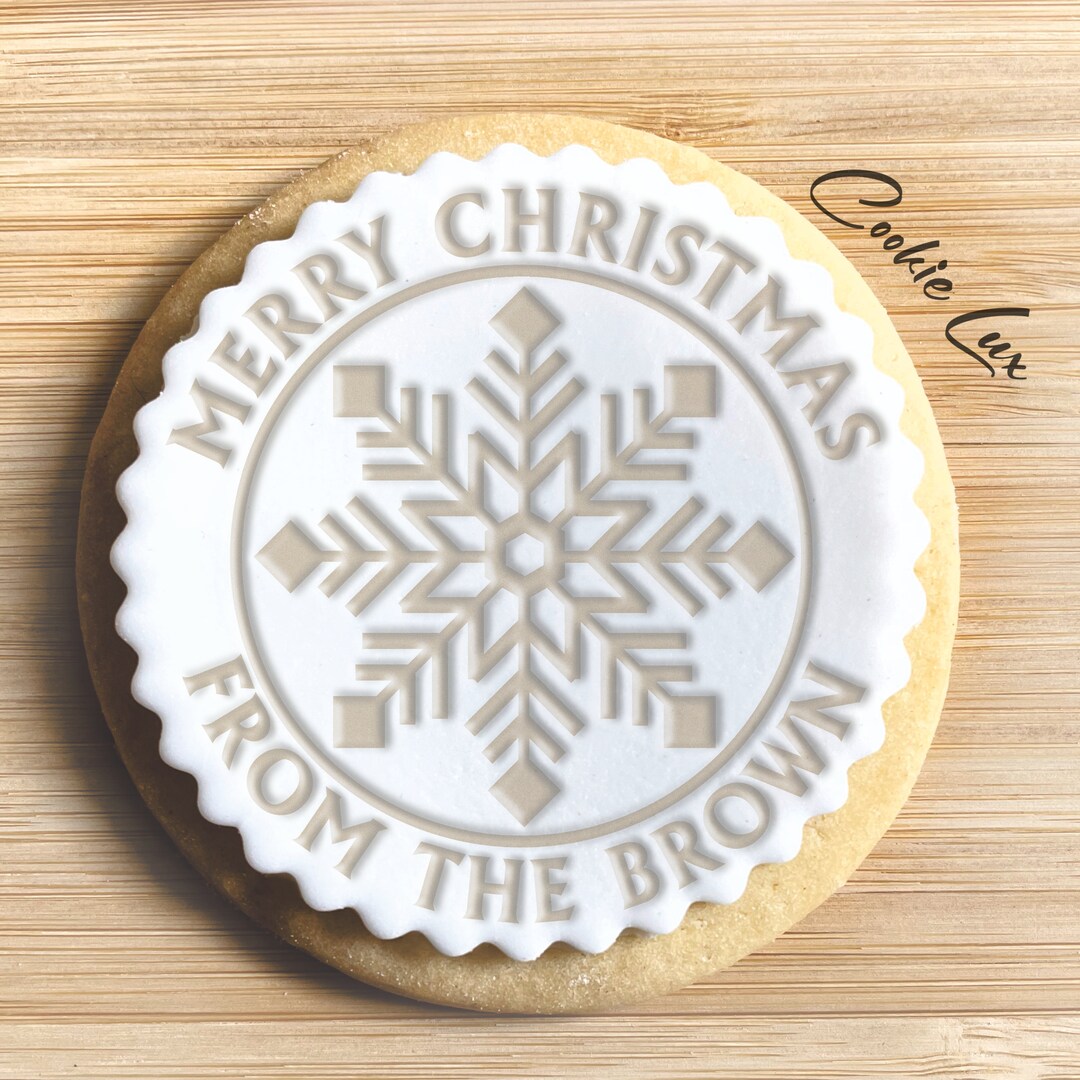 Custom Christmas Cookie Stamp and Cookie Cutter Christmas Snowflake