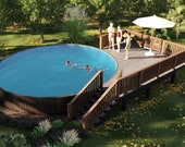 Pool deck plans pool deck sign above ground pool deck 17'ร20' 24' round pool deck for Fathers day outdoor furniture outdoor garden and decor