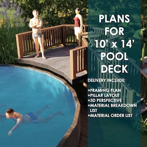 Plans pour terrasse de piscine hors terre (10x14) Piscine ronde 24' 52" de haut Active
