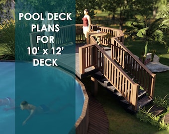 Plans for above ground pool deck (10x12) 24&#39; round pool 52&quot; high