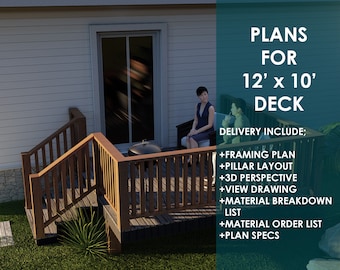 Plans for Above Ground Pool Deck 10x14 24' Round Pool - Etsy