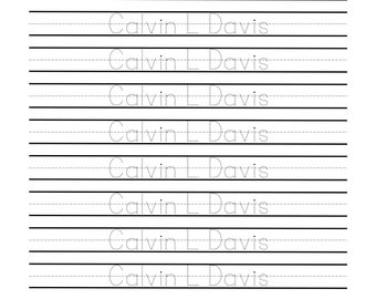 Custom Name Tracing Sheet | Practice Cursive Printable | Handwriting Practice Handwriting Page | Kids Name Writing