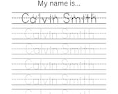 Pre-K Custom Name Tracing Worksheet | Name Trace Printable | Handwriting Practice Pages | Personalized Name Tracing PDF