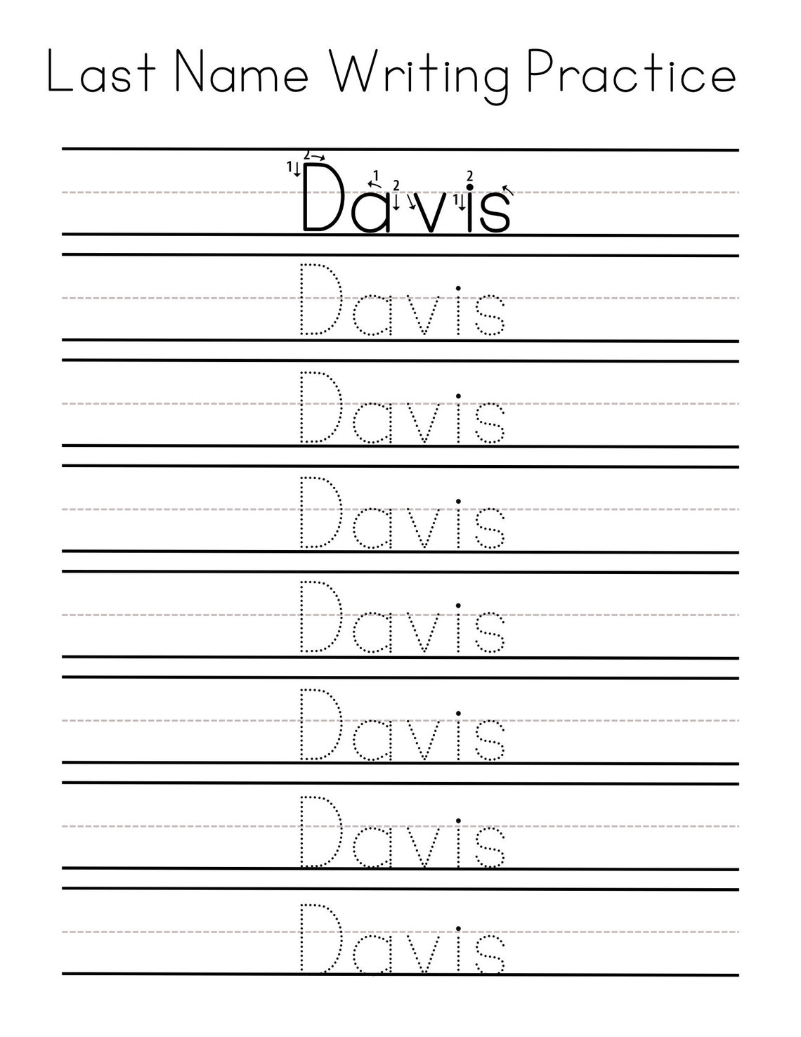 Custom Name Tracing Sheet | Practice Cursive Printable | Handwriting ...