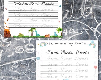 Personalized Cursive Writing Practice | Custom Name Handwriting Practice | Learn to write your name in cursive | Name tracing | Cursive