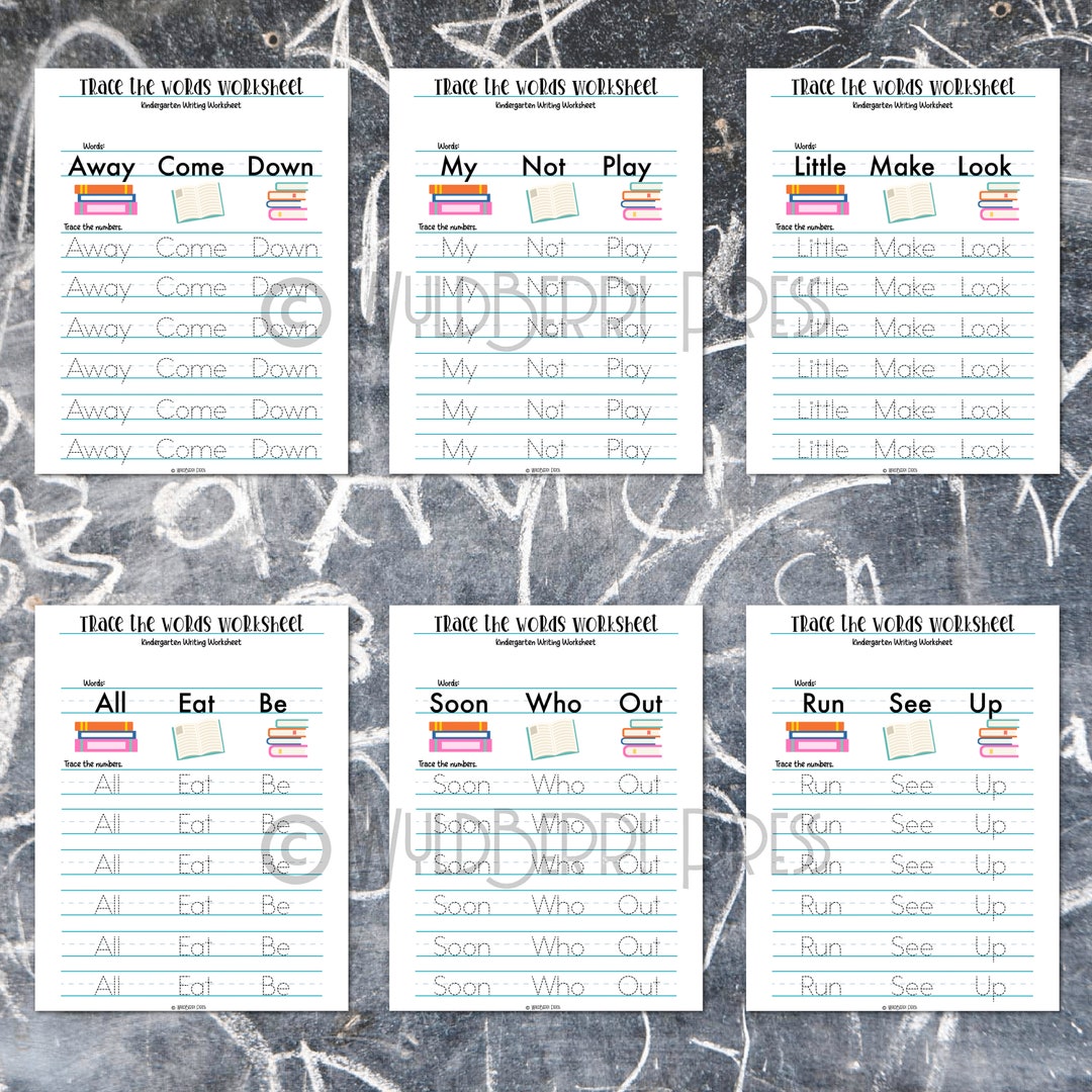 Sight Words Worksheets | Kindergarten | Tracing Sheet | Homeschool ...