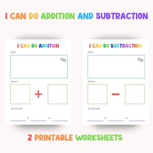 Jeu de maths imprimable | Activité de dés d&#39;addition | Apprendre à compter | Activité éducative | Téléchargement | Enseignement à la maternelle