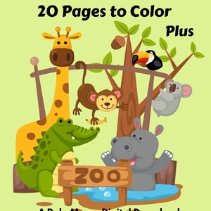 To the Zoo, 20 Coloring Pages PLUS/Zoo Animals/Zoo Animals to Color/A Trip to the Zoo