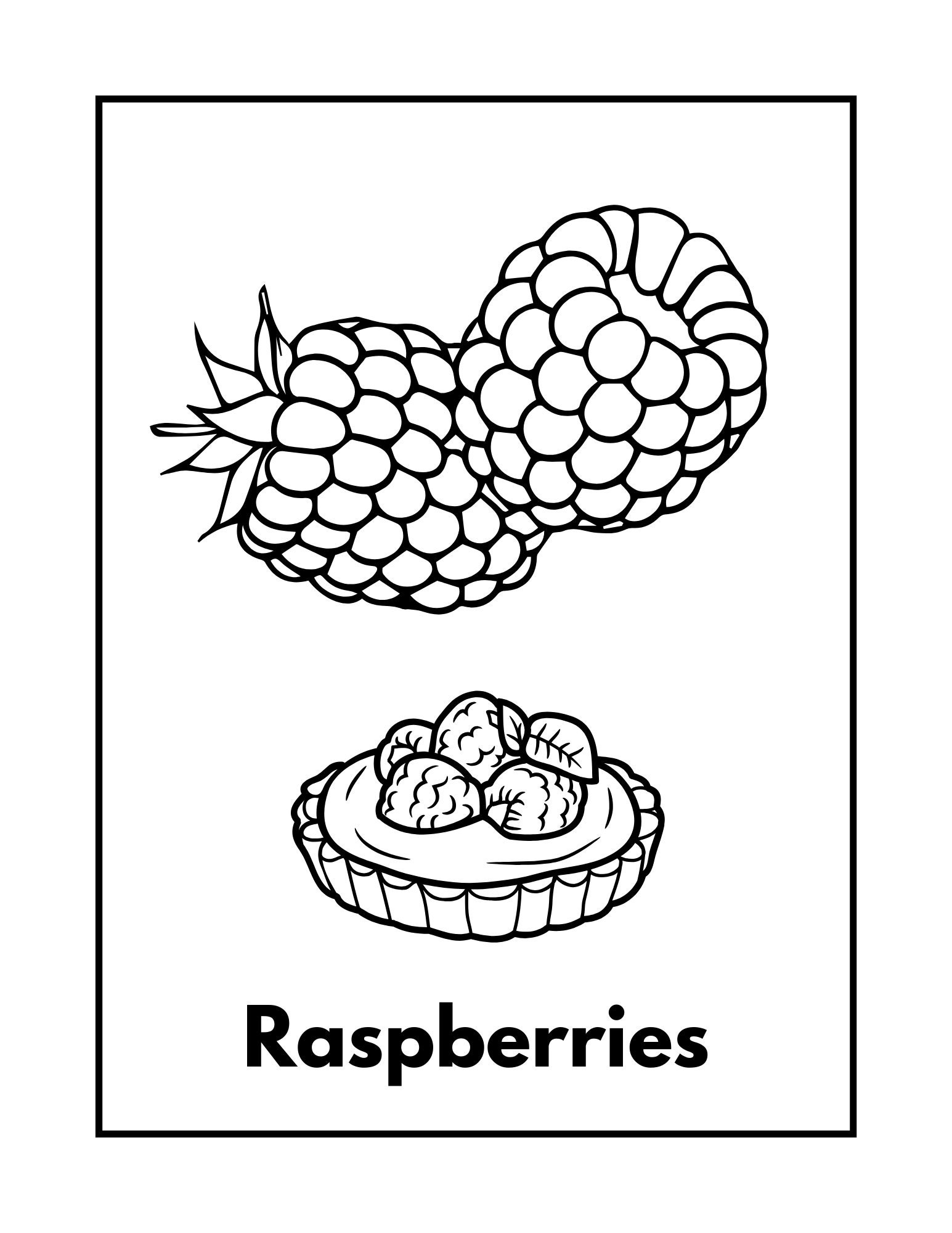 Raspberries Coloring Pages