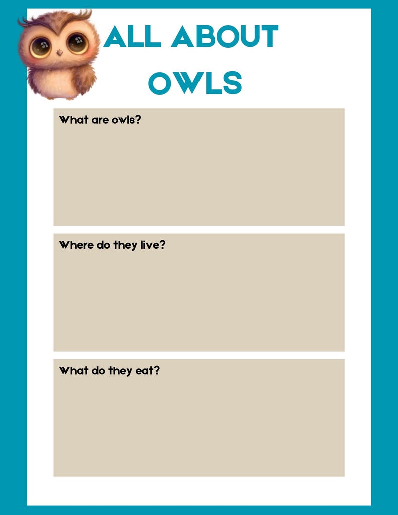 The Wonderful World of Research: Owl Edition, All About Owls, Owl ...