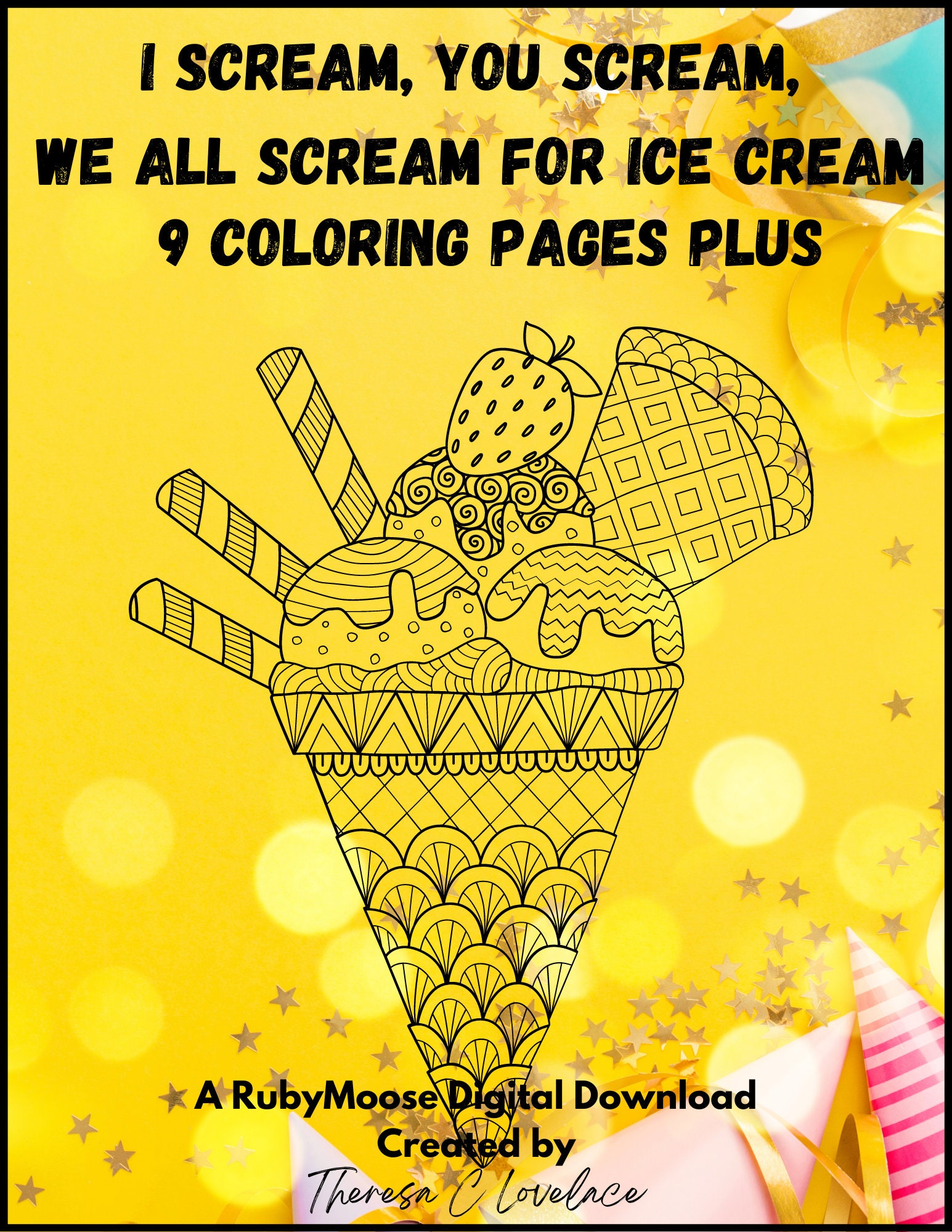 I Scream You Scream We All Scream for Ice Cream 9 (Instant Download) 